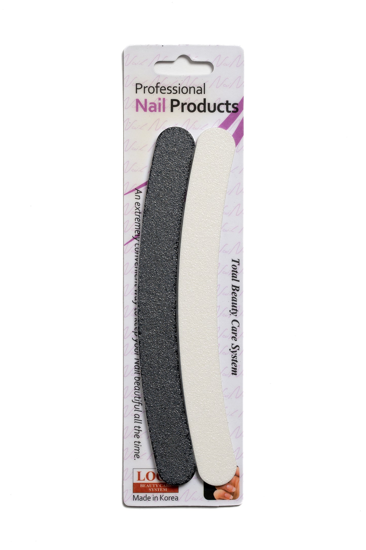 Pile De Unghii LOOX Pentru Salons - Banana Alb & Negru 100/180