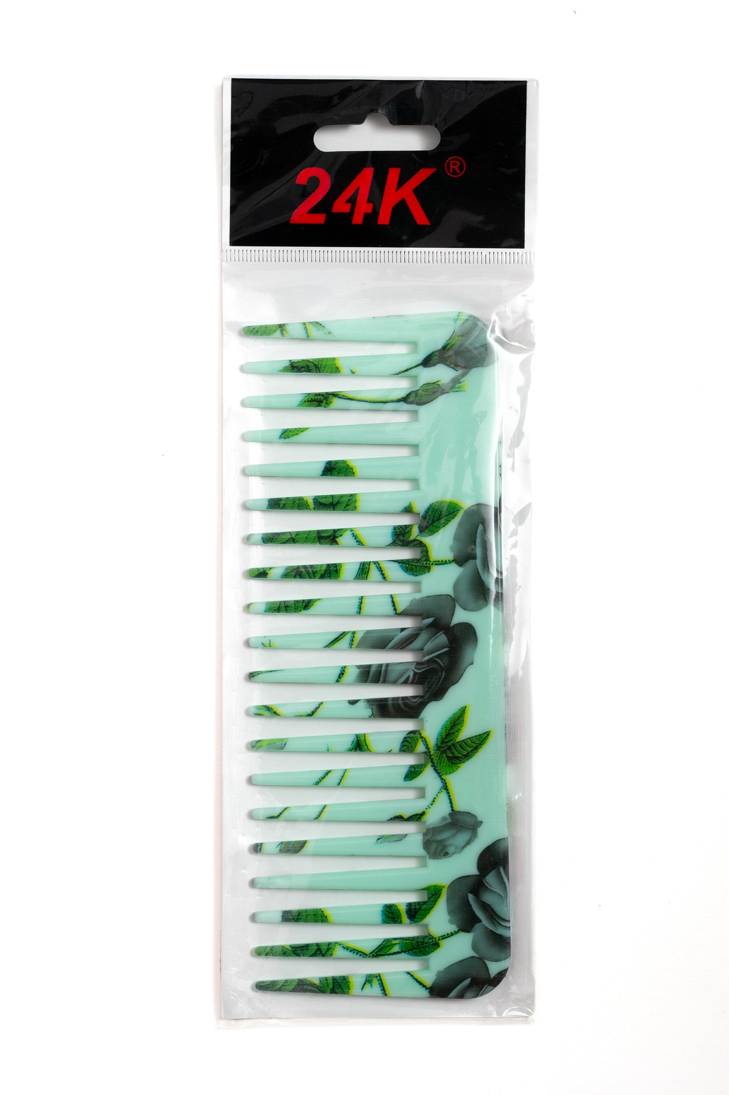 24K Pieptane Cu Dinti Lati Pentru Descurcare Verde Mint Cu Desing