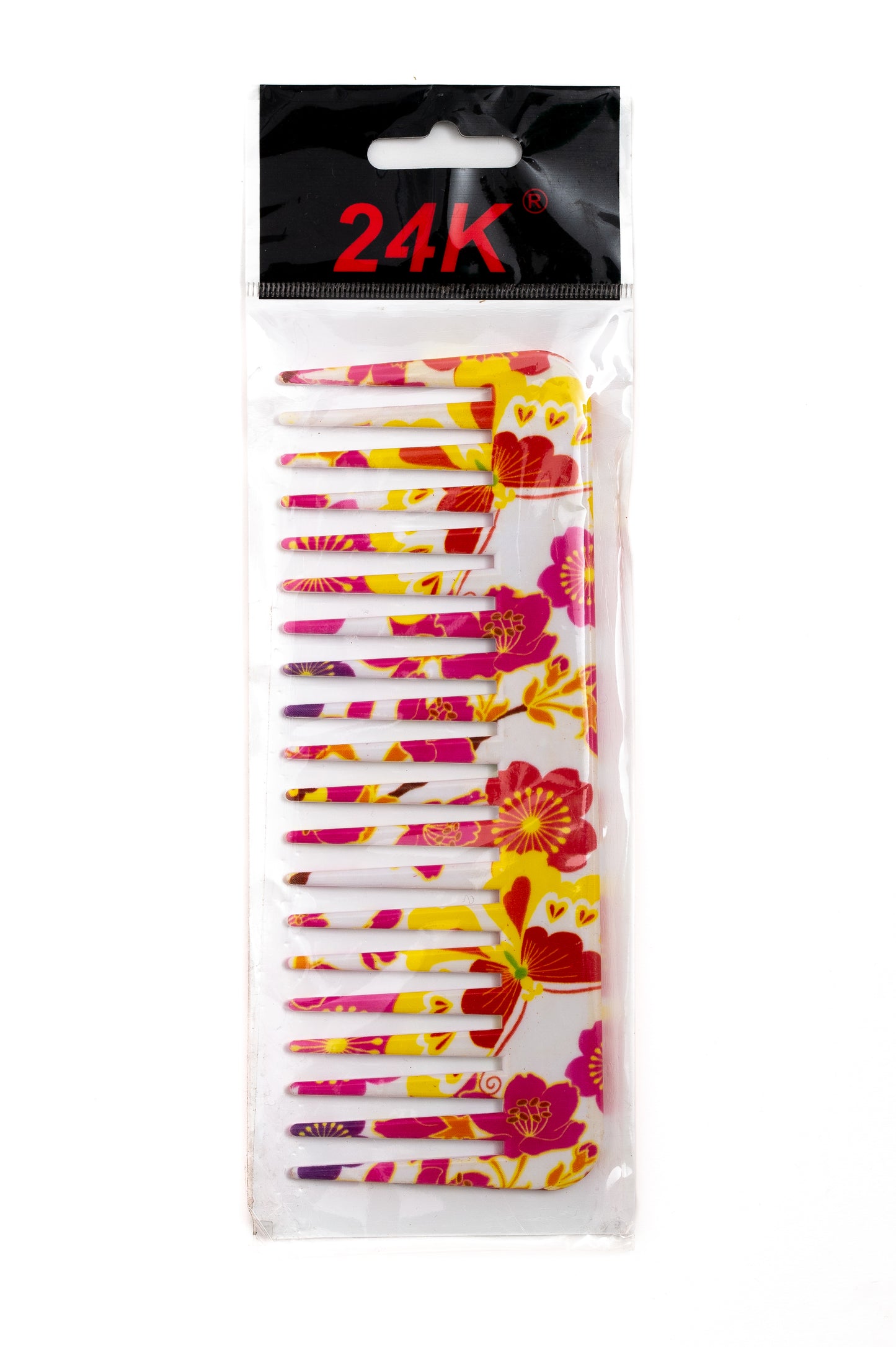 24K Pieptane Cu Dinti Lati Pentru Descurcare Portocaliu Cu Desing