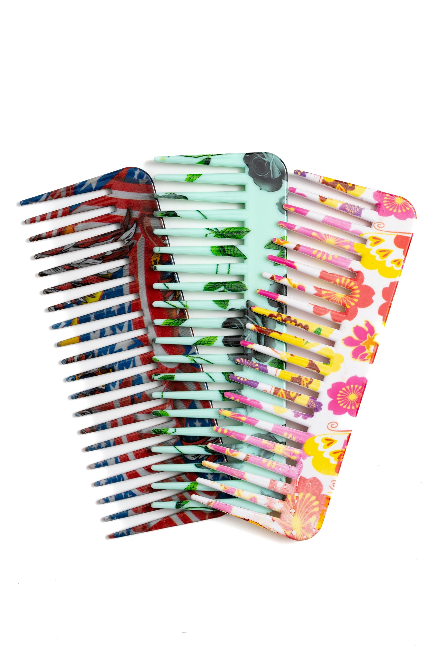 24K Pieptane Cu Dinti Lati Pentru Descurcare Portocaliu Cu Desing