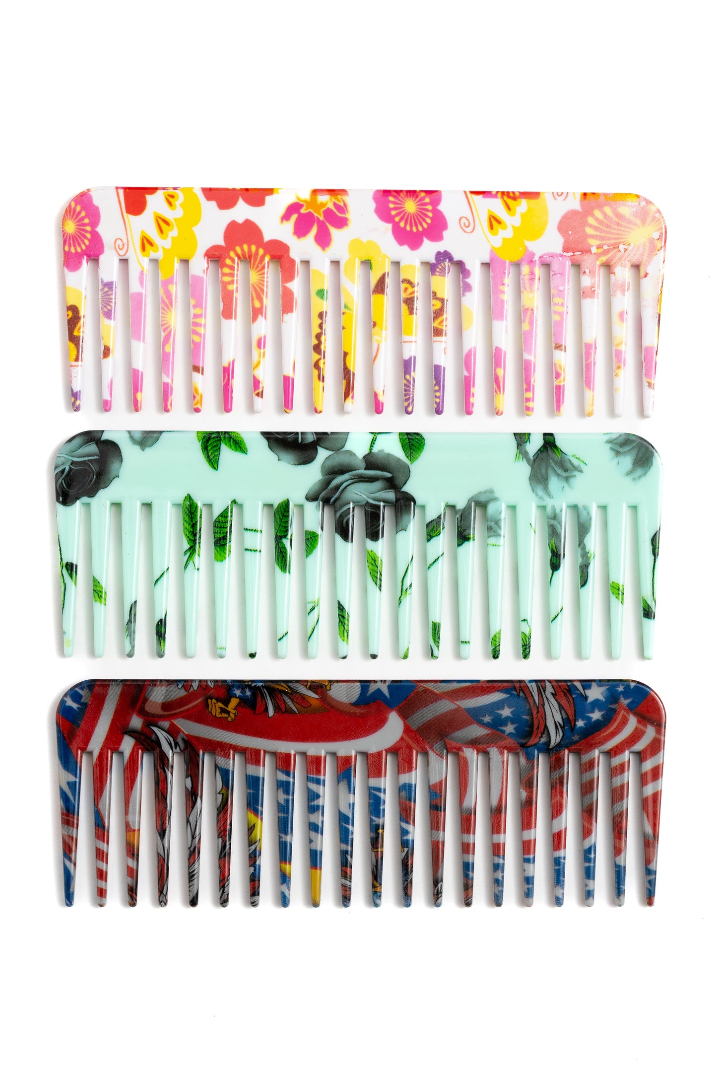 24K Pieptane Cu Dinti Lati Pentru Descurcare Portocaliu Cu Desing