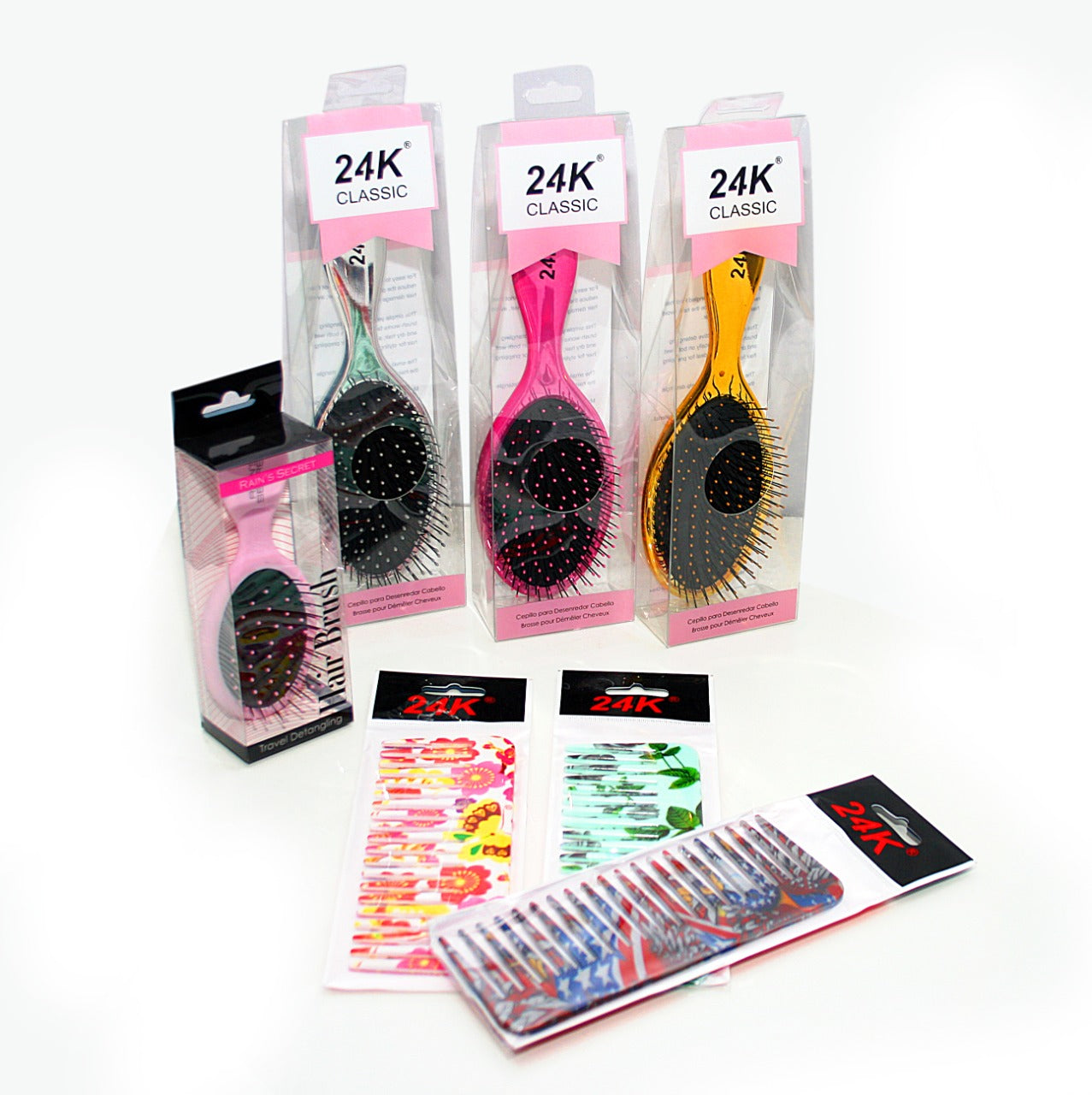 24K Perie De Descurcare A Parului - Fara Rupere Fara Durere